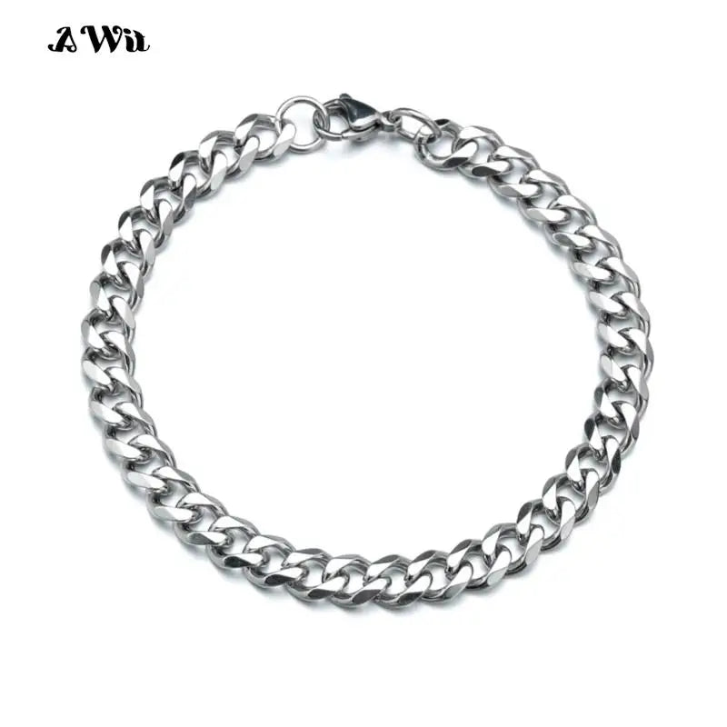 Men's Stainless Steel Miami Curb Bracelet