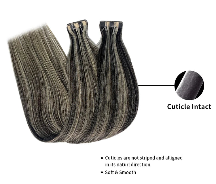 18" Seamless Tape-In Human Hair Extensions
