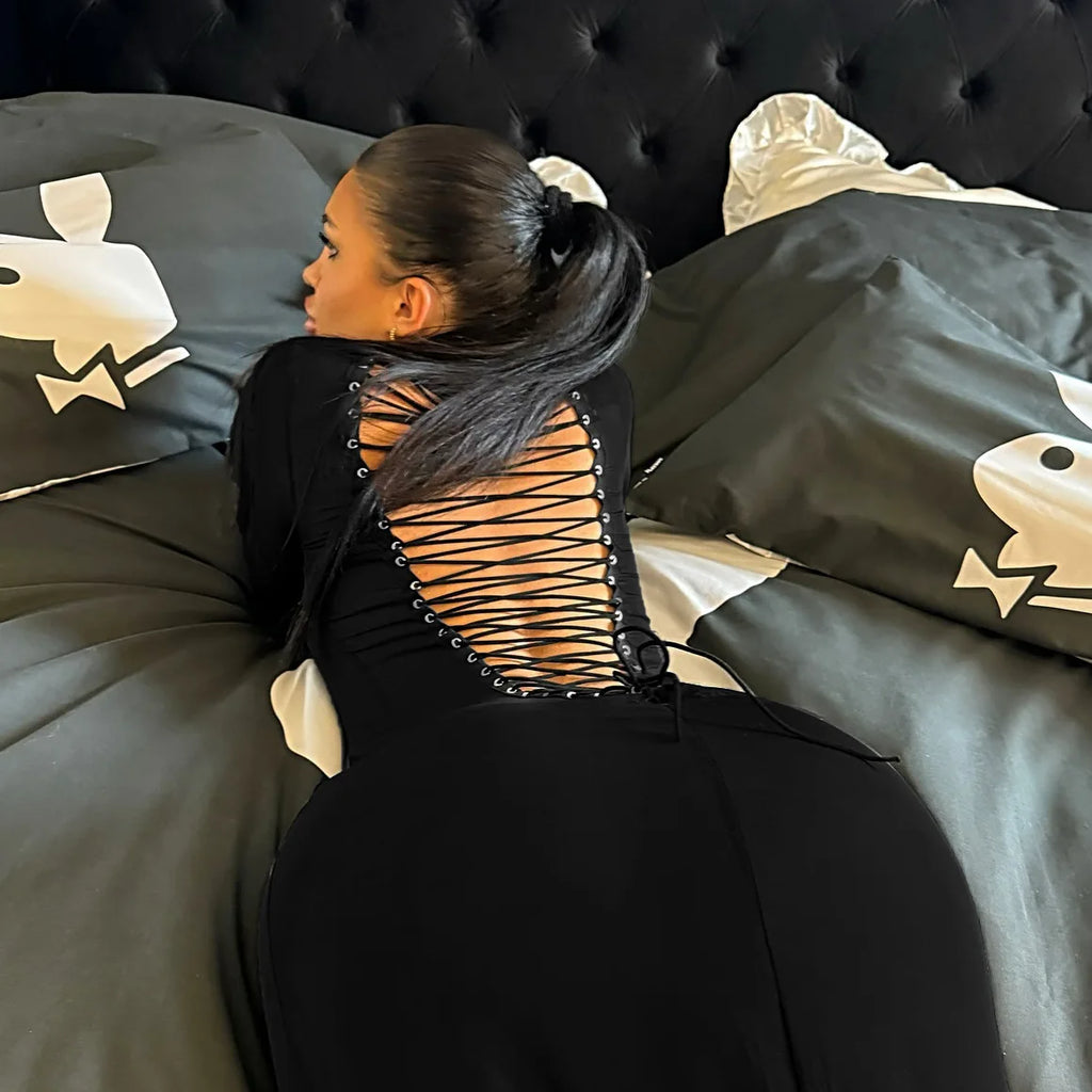 Weird Puss Shirred Body-con Mini Dress