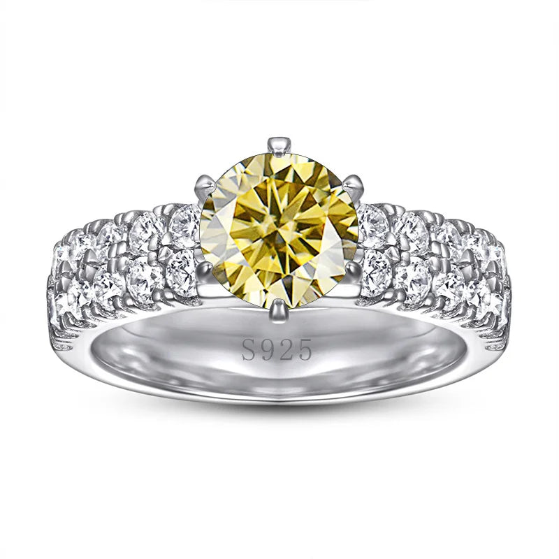 oyceJelly 925 Sterling Silver 1Ct Moissanite Ring – Luxury Wedding & Party Fine Jewelry Gift