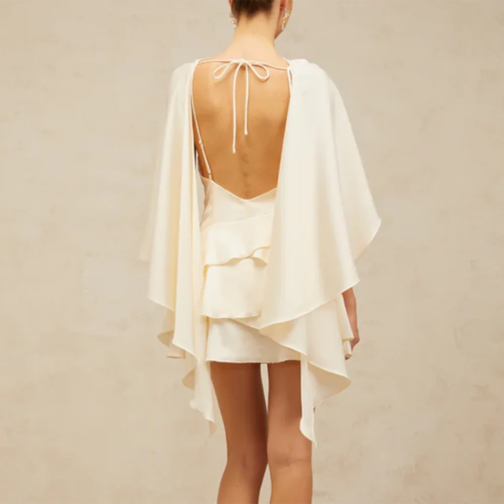 TWOTWINSTYLE Strapless Ruffle Patchwork Dress