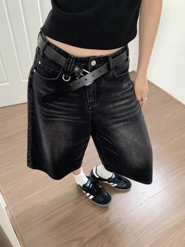 Women's  Washed Denim Shorts