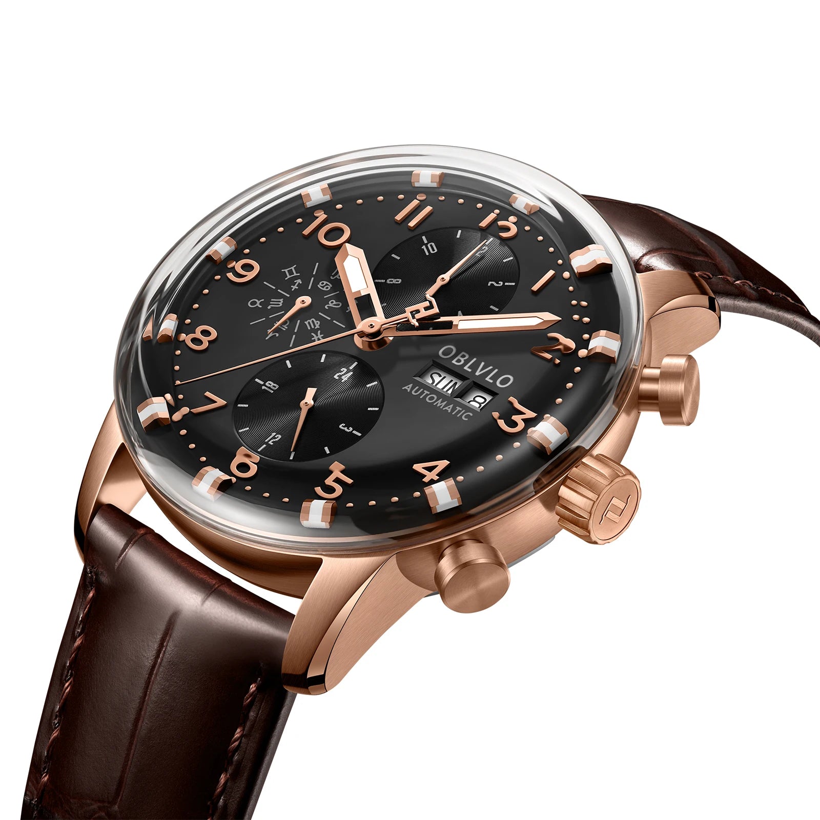 OBLVLO Men's Automatic Sapphire Watch
