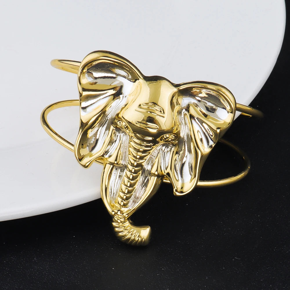 Luxury Gold-Plated Elephant Jewelry Set for Women