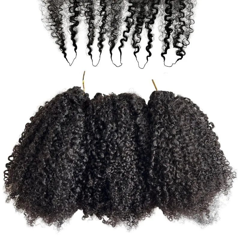 Afro Kinky Curly 4C Bulk Human Hair Extensions