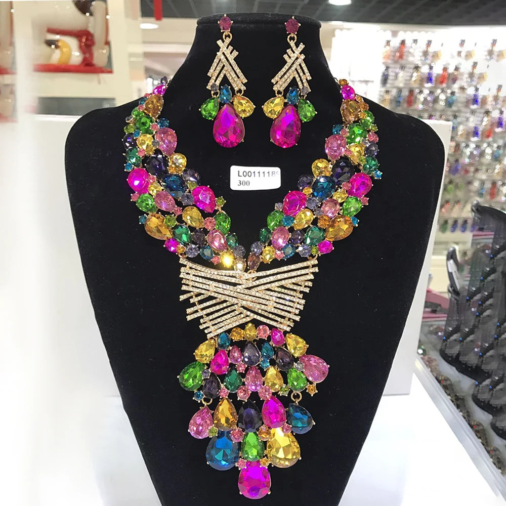 Women's Luxury Crystal Rhinestone Jewelry Set