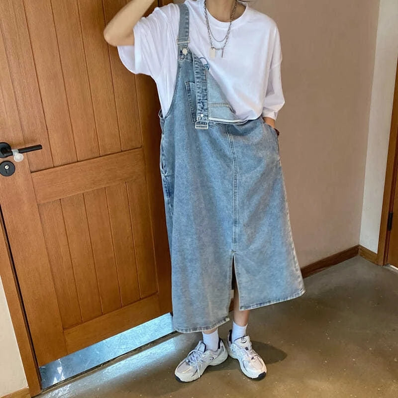 Women's Denim Overall Slip Dress