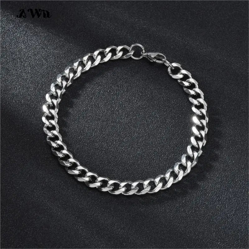 Men's Stainless Steel Miami Curb Bracelet