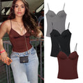 Women's Bodycon Backless Corset Crop Cami Top