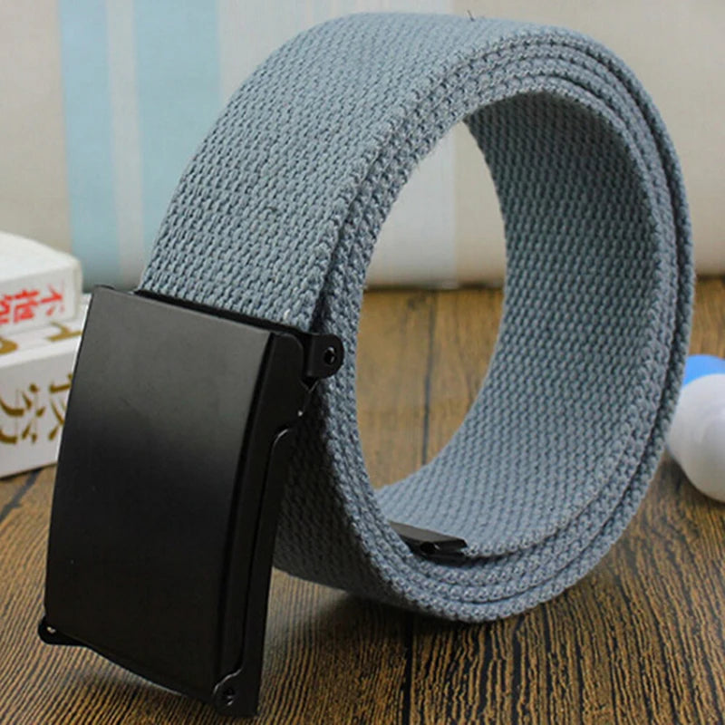 Men Female Jeans Belt Nylon Adjustable Belt Outdoor Travel Tactical Waist Belt Unisex