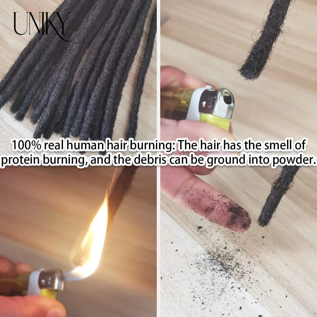 60-Strand Human Hair Dreadlocks Extensions
