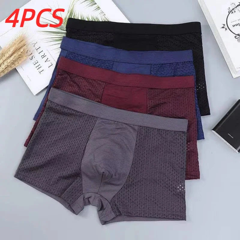 4-Pack Men's Breathable Boxer Briefs