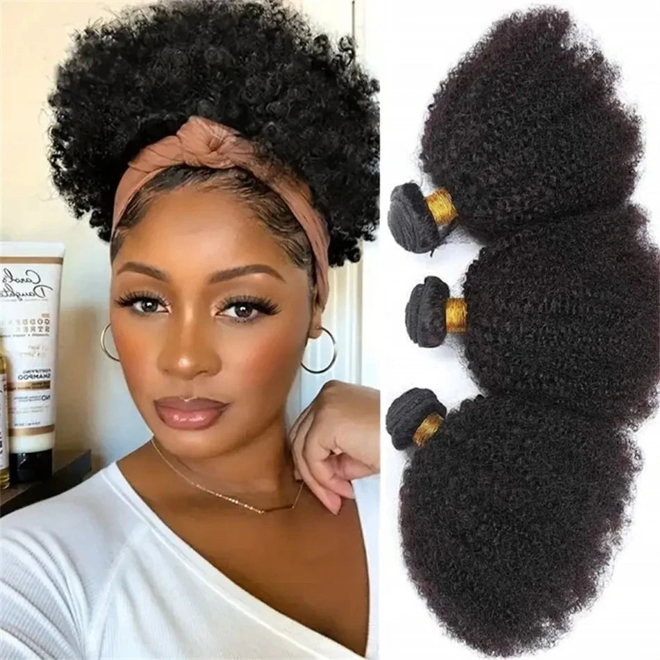 Brazilian Afro Kinky Curly Human Hair Bundles