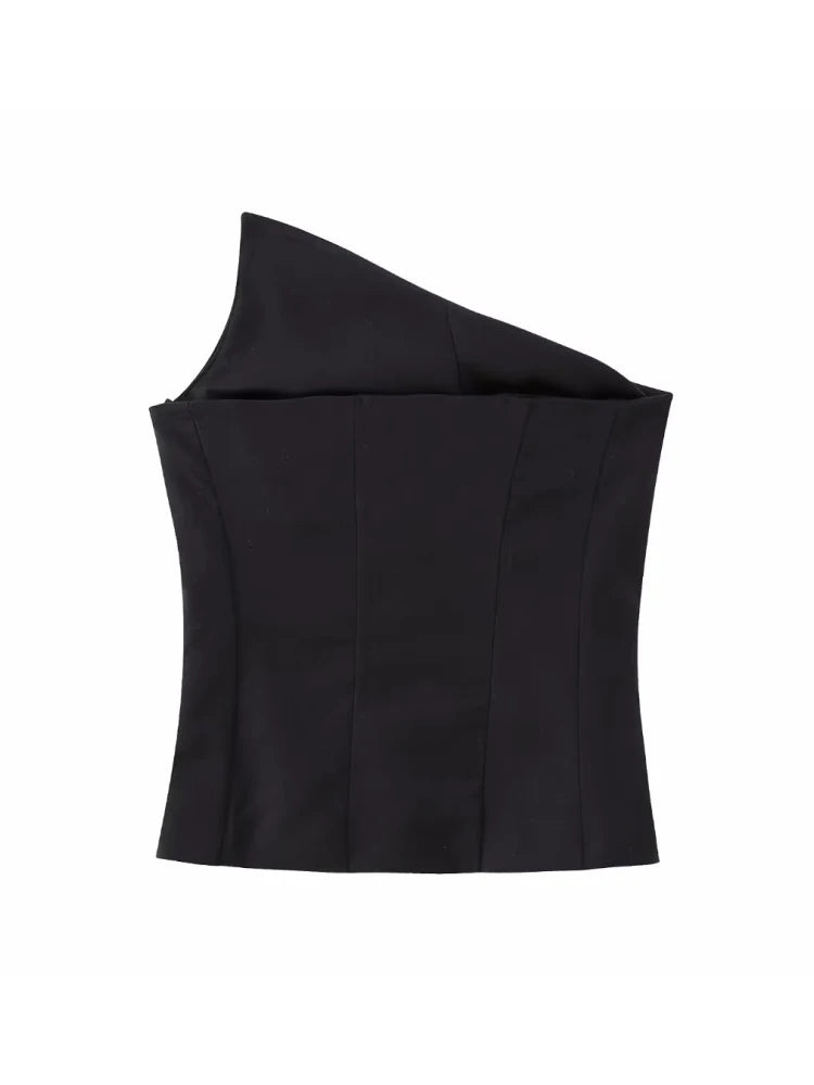 Women's Vintage Chic Cropped Slim Tank Top