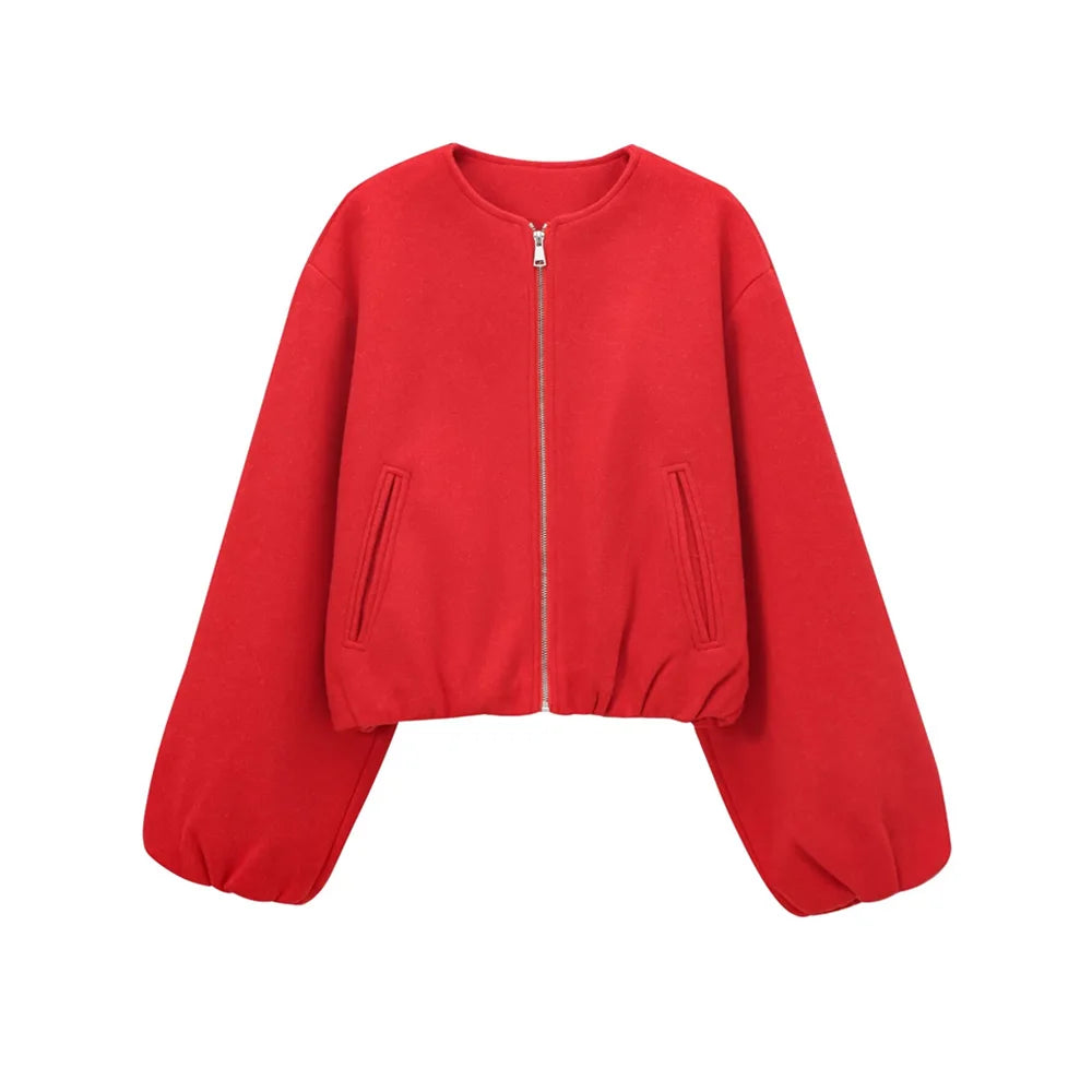 Women's Oversized Soft Bomber Jacket