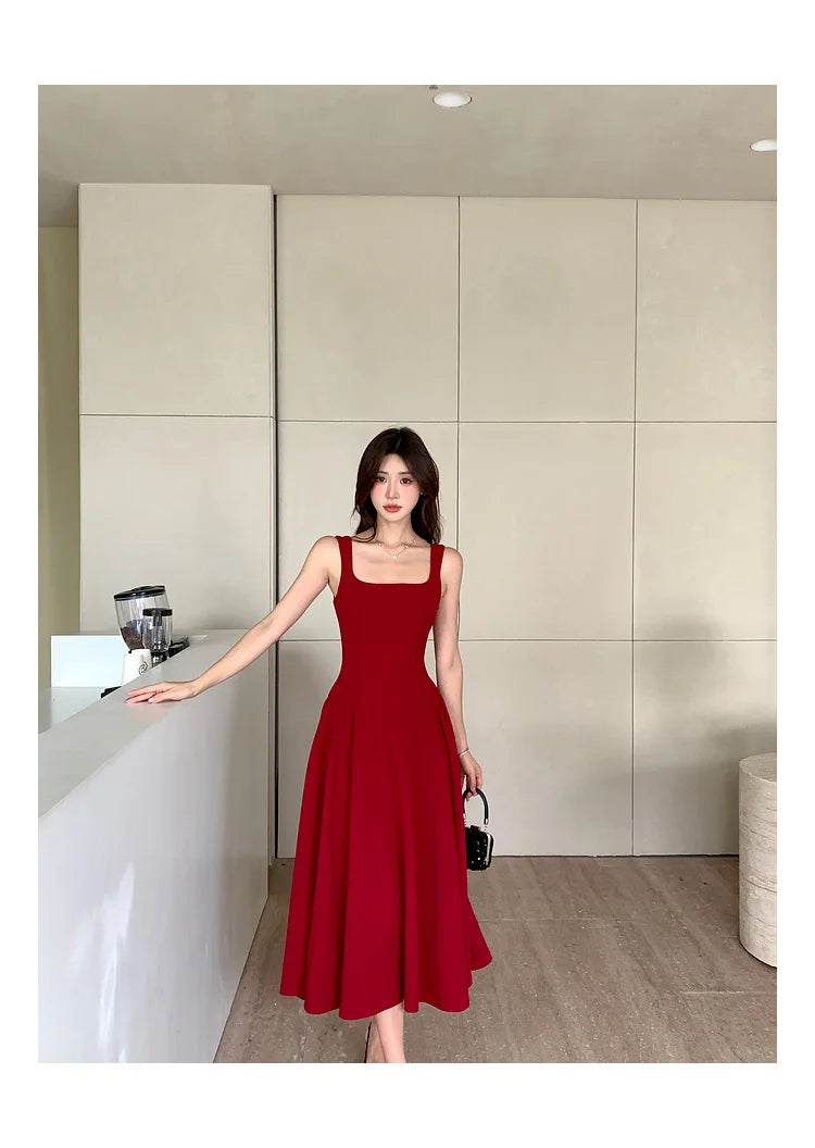 Women’s Elegant Sling Evening A-Line Dress