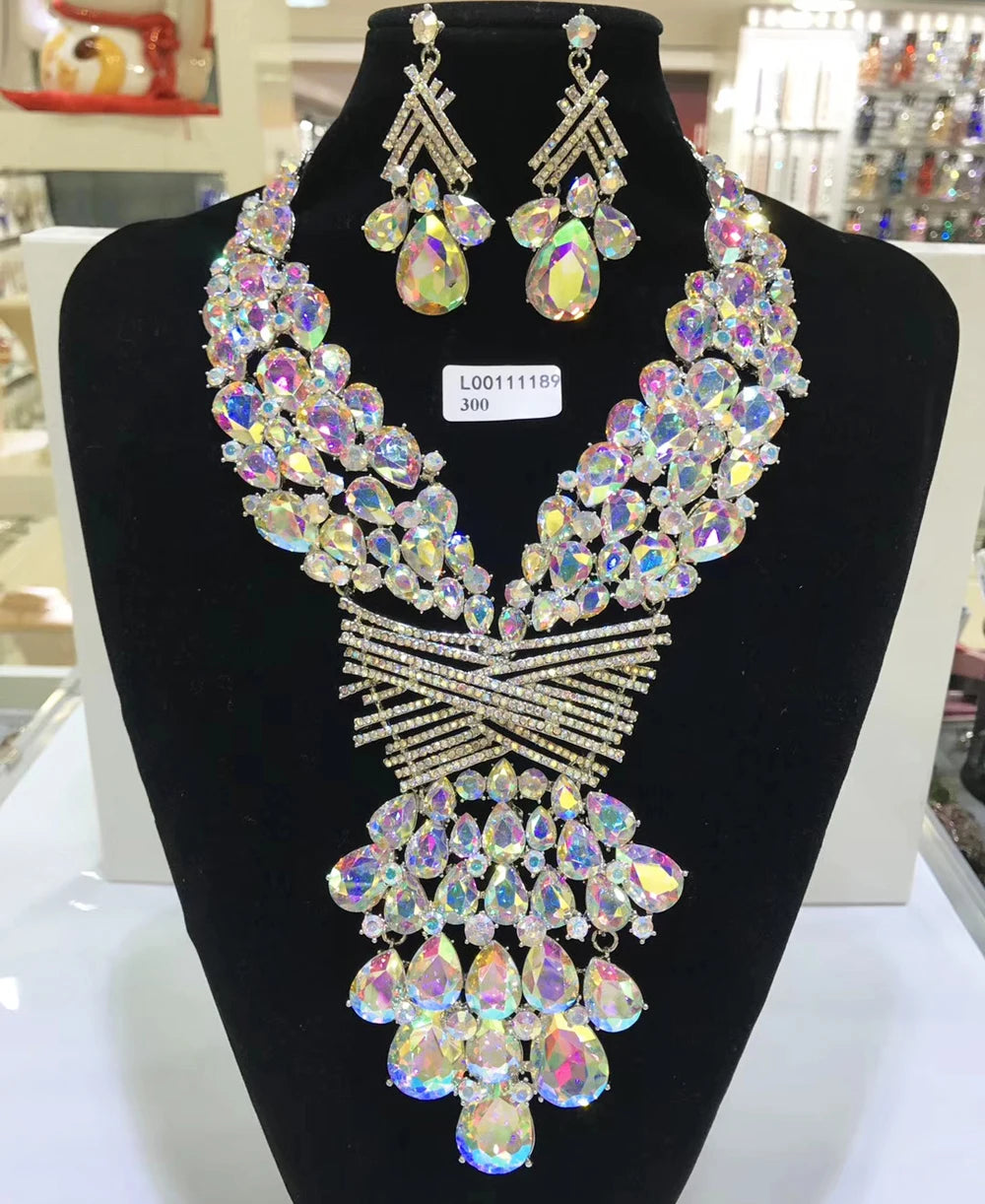 Women's Luxury Crystal Rhinestone Jewelry Set