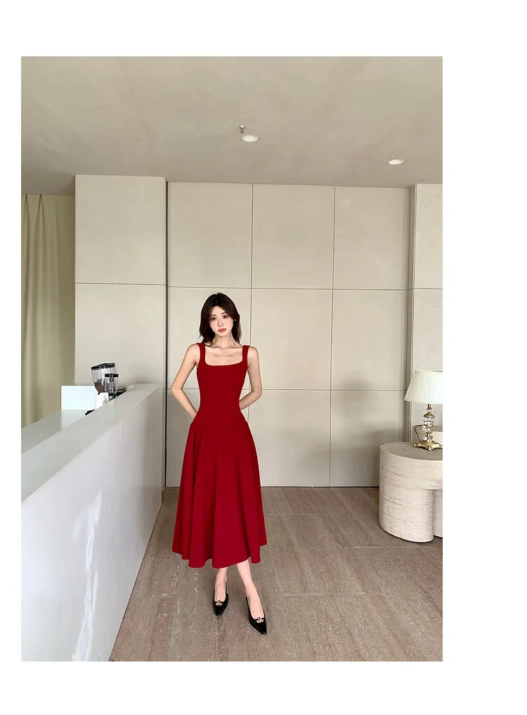 Women’s Elegant Sling Evening A-Line Dress