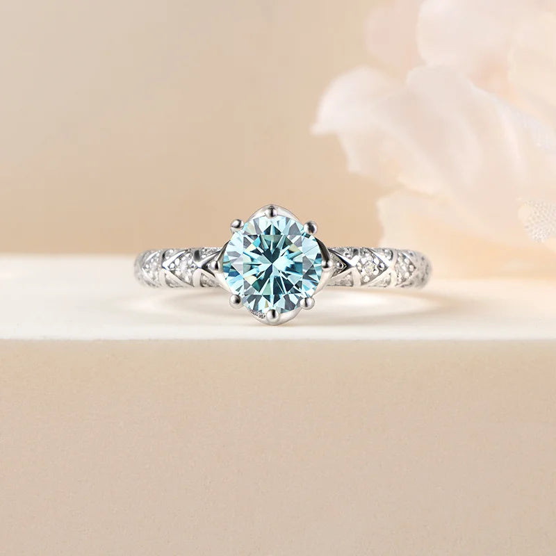 JoyceJelly 1 Carat Moissanite Sterling Silver Jewelry Set