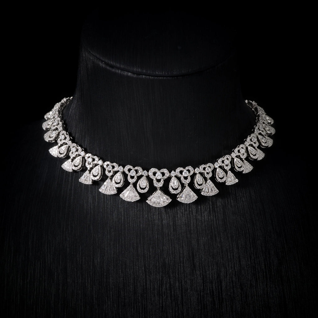 INJEWELIFE Cubic Zircon Choker Jewelry Set for Women