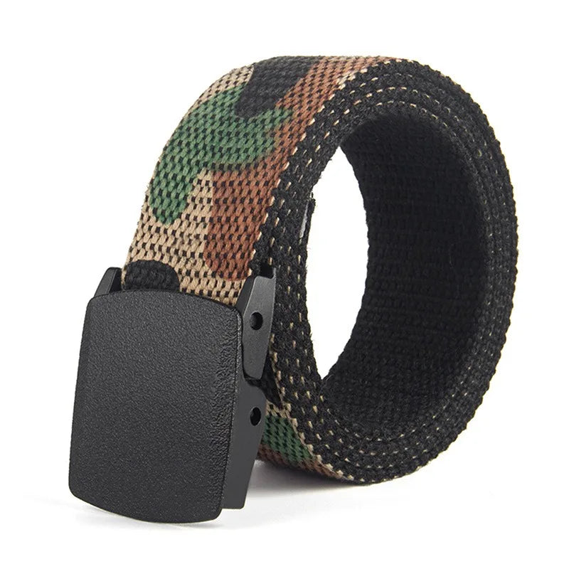 Men Female Jeans Belt Nylon Adjustable Belt Outdoor Travel Tactical Waist Belt Unisex
