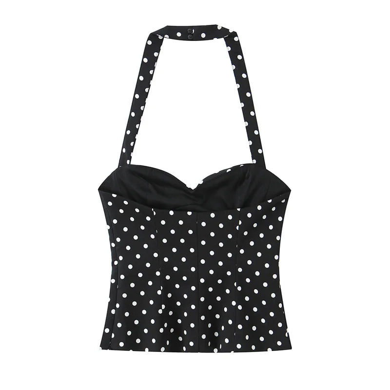 Women's 2026 Polka Dot Halter Summer Top