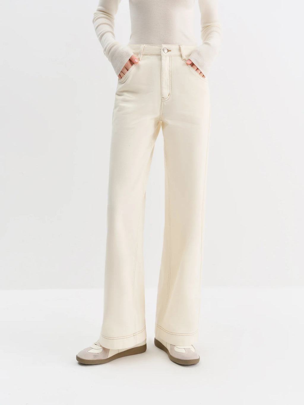 Women's High Waist Straight Winter Jeans