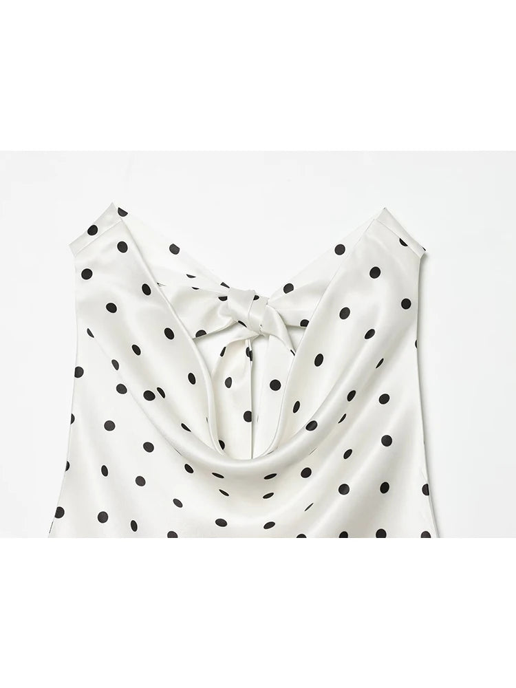 Women's Halter Ruffle Backless Crop Top