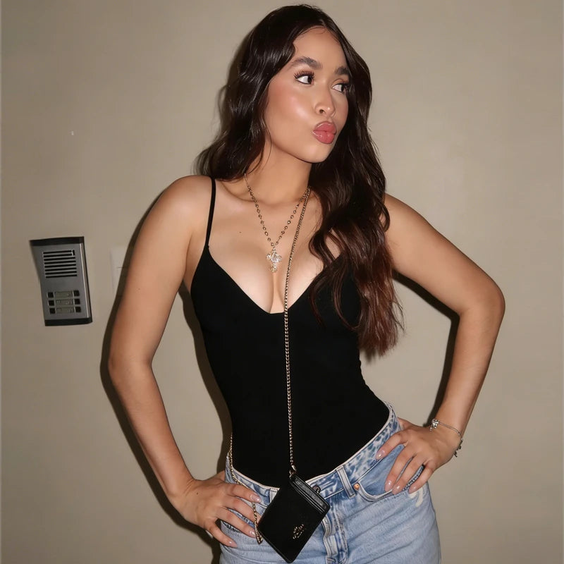 Women's Bodycon Backless Corset Crop Cami Top