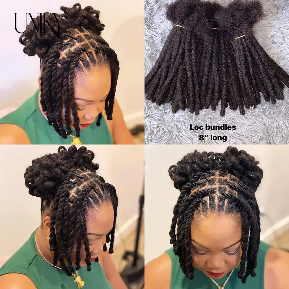 60-Strand Human Hair Dreadlocks Extensions