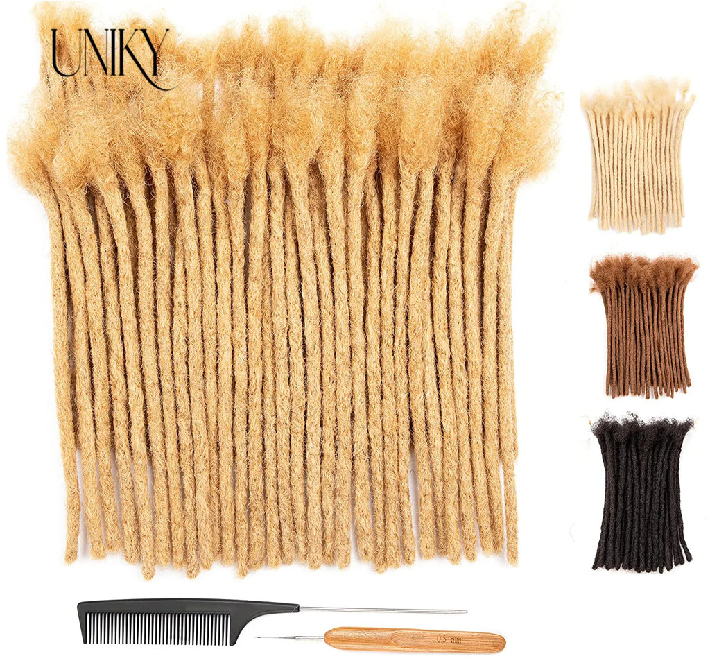 60-Strand Human Hair Dreadlocks Extensions