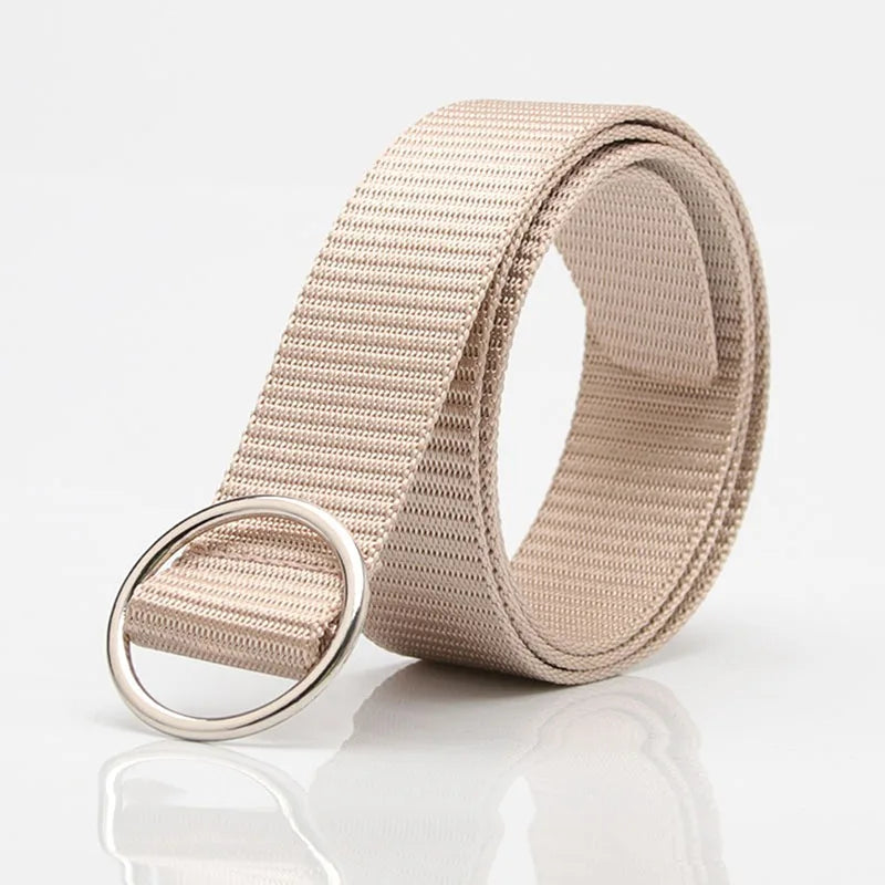 Men Female Jeans Belt Nylon Adjustable Belt Outdoor Travel Tactical Waist Belt Unisex