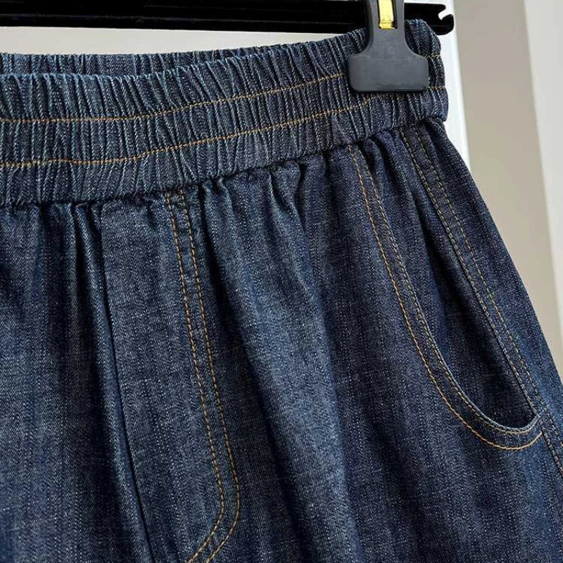 Women's Drawstring Denim Summer Shorts