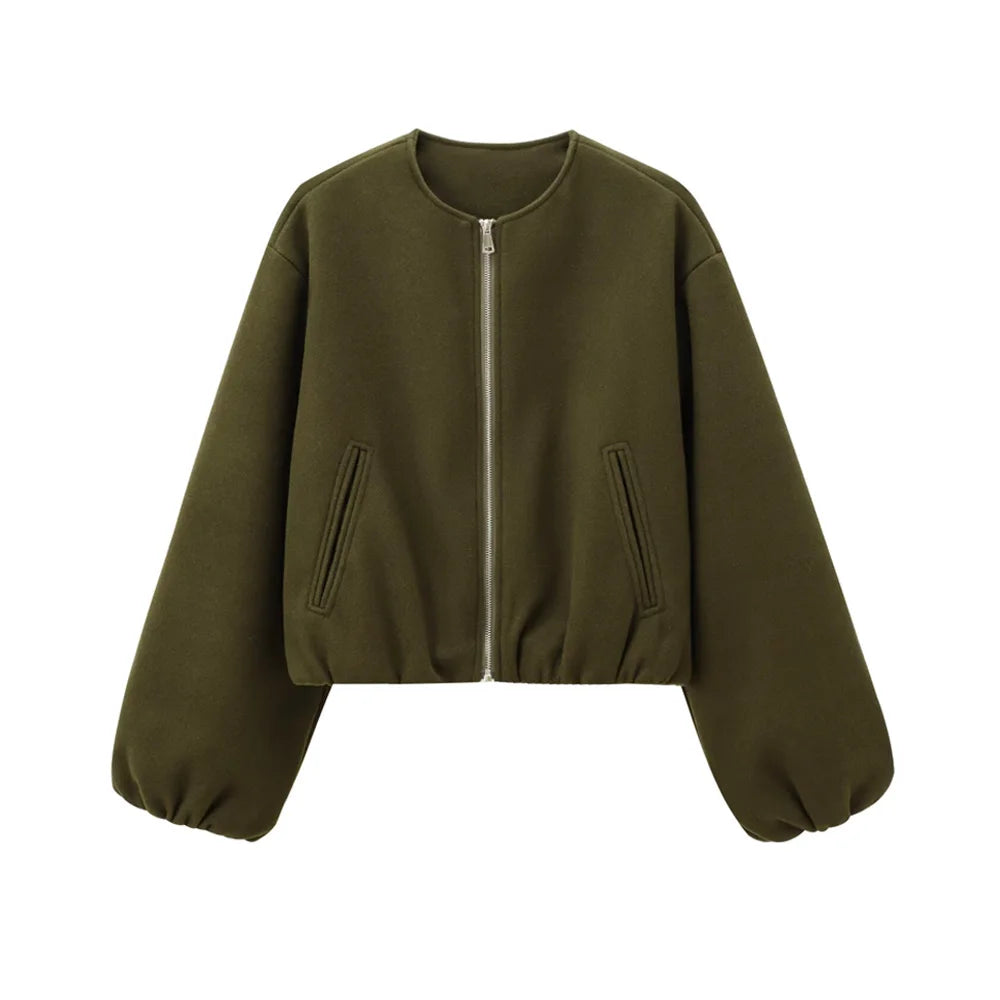 Women's Oversized Soft Bomber Jacket