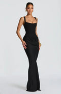Women's Elegant Pleated Sling Party Dress