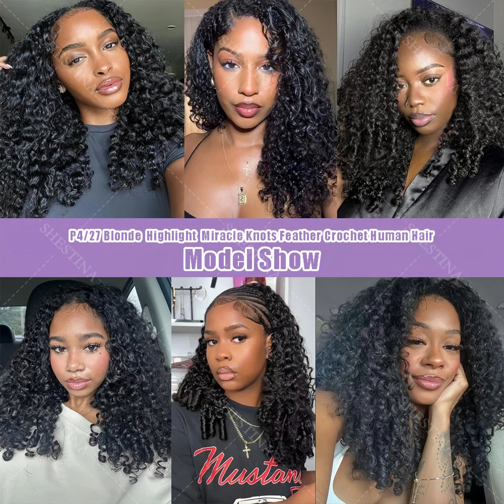 Burmese Curly Human Hair Crochet Extensions