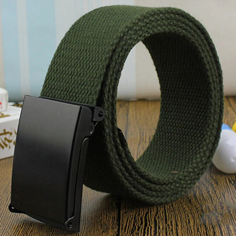 Men Female Jeans Belt Nylon Adjustable Belt Outdoor Travel Tactical Waist Belt Unisex