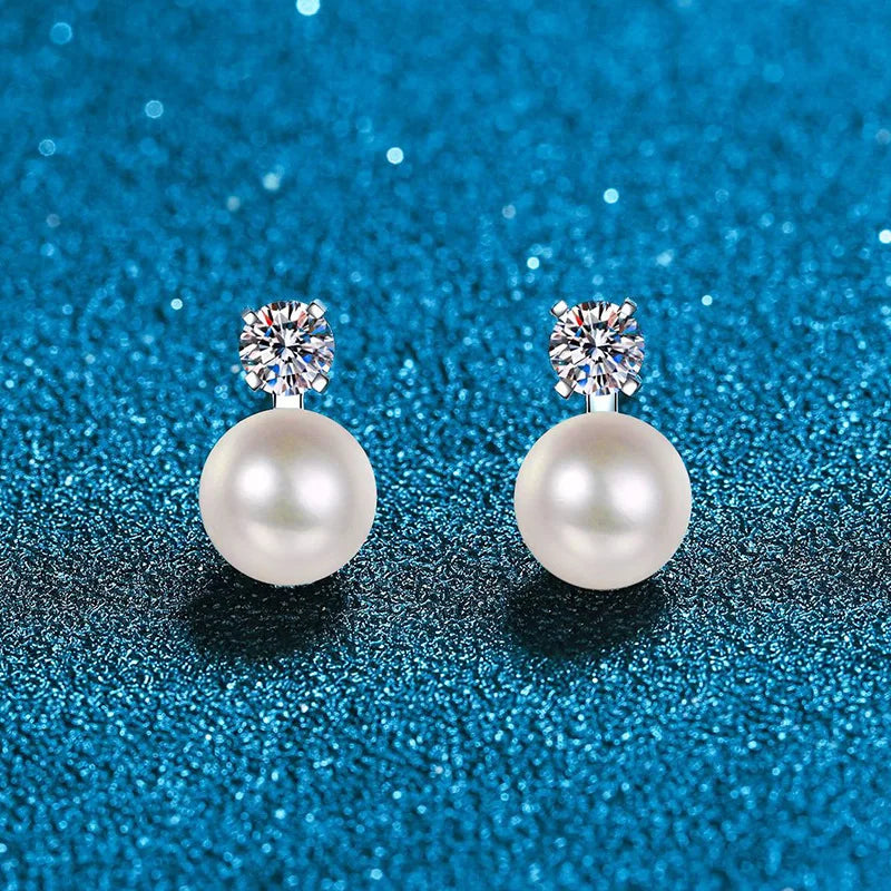 JoyceJelly Moissanite Jewelry Set with GRA Sterling Silver 925 Necklace Earrings Wedding Fine Jewerly Pass Dismond Tester