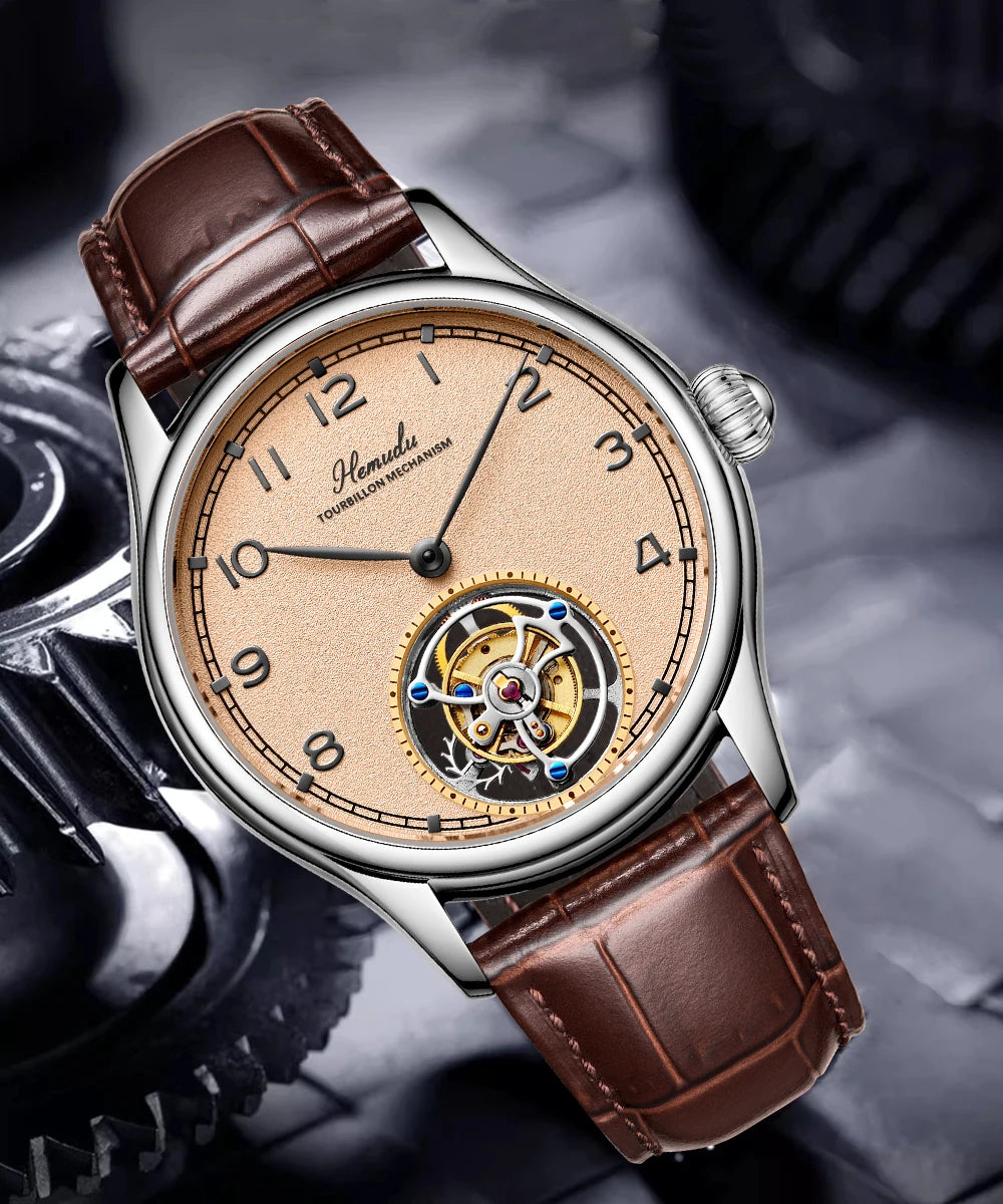 HEMUDU Flying Tourbillon Skeleton Watch