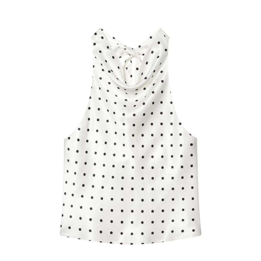 Women's Halter Ruffle Backless Crop Top
