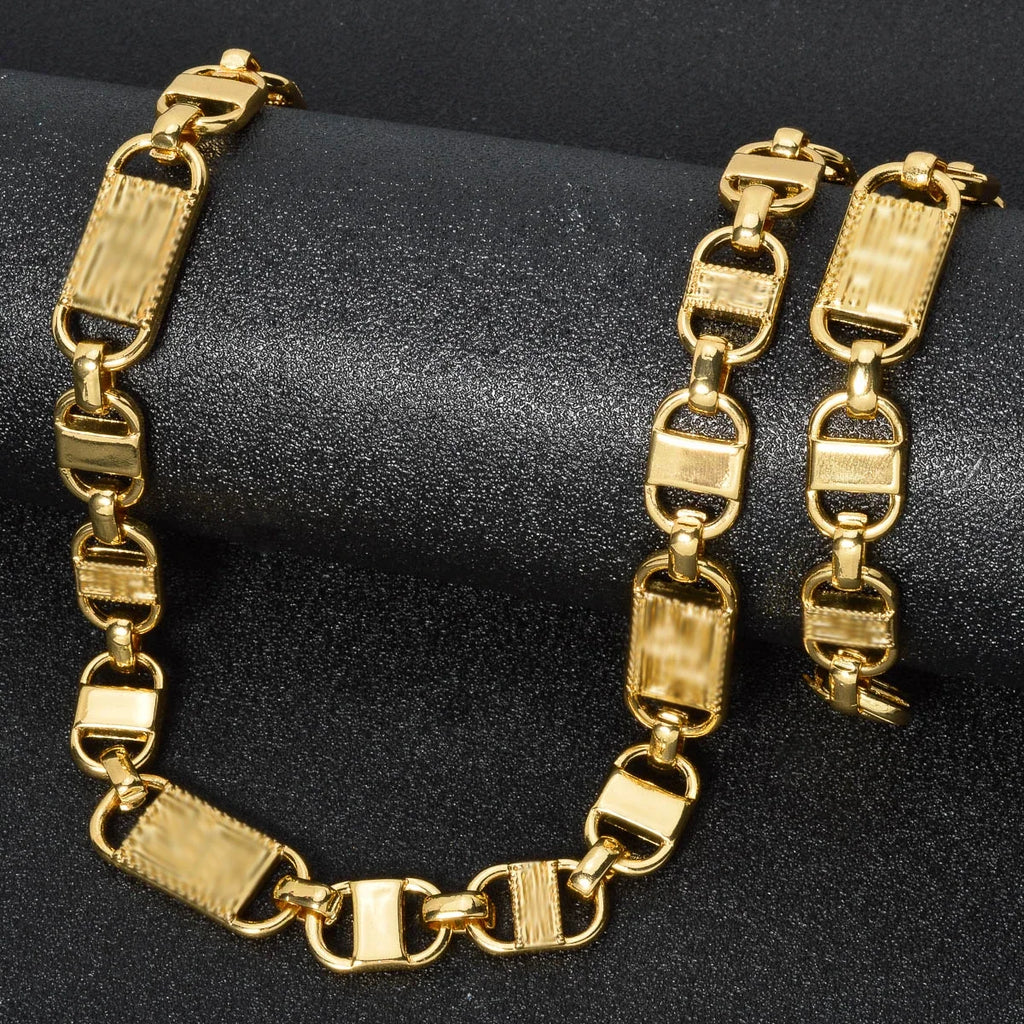 ZEADear Gold Chain Necklace & Bracelet Jewelry Set