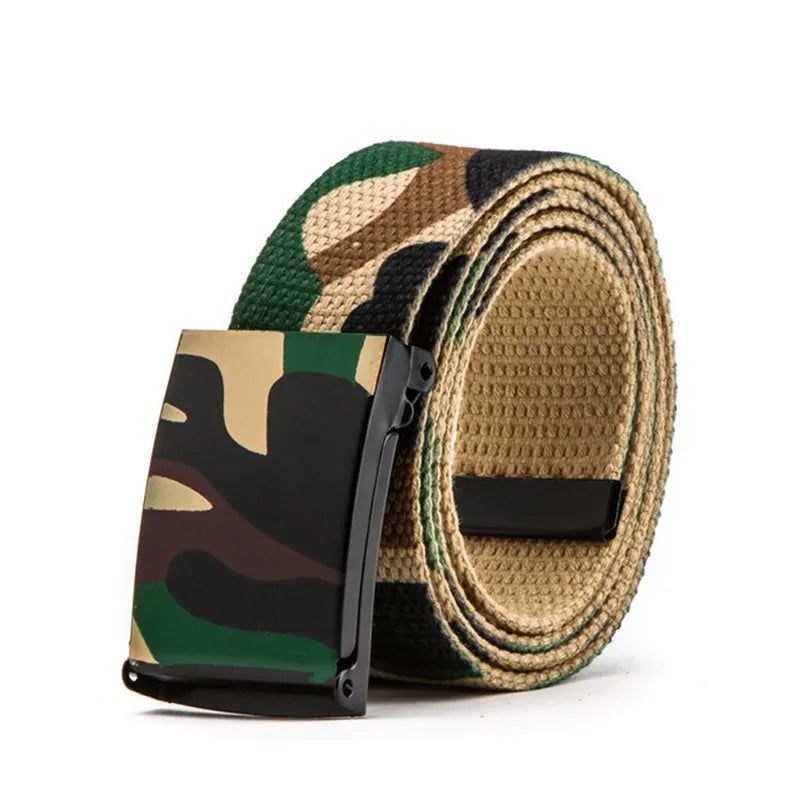 Men Female Jeans Belt Nylon Adjustable Belt Outdoor Travel Tactical Waist Belt Unisex