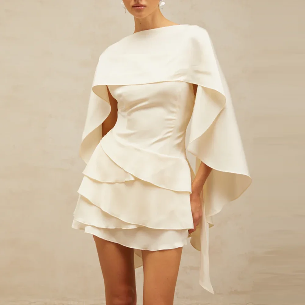 TWOTWINSTYLE Strapless Ruffle Patchwork Dress