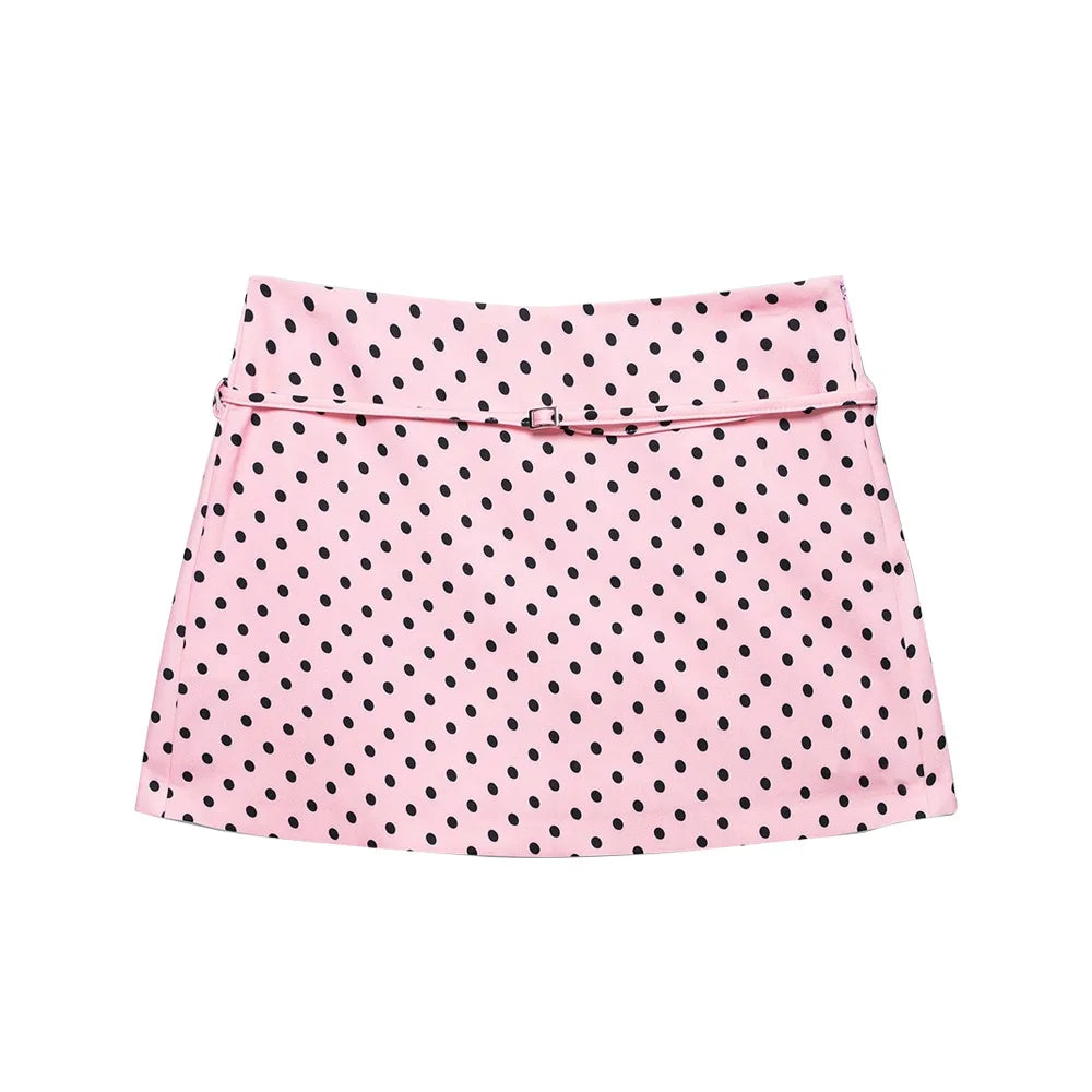 Women's Solid Color Belted Casual Short