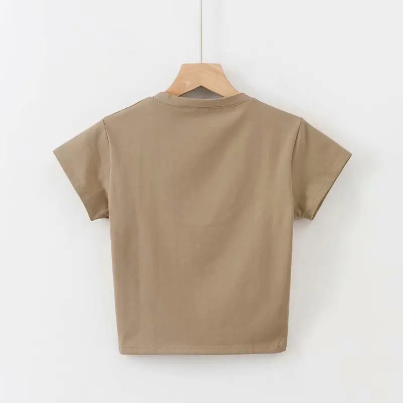Women's U-Neck Slim Fit Crop Top