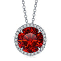 JoyceJelly 5CT Colorful Moissanite Sterling Silver Necklace