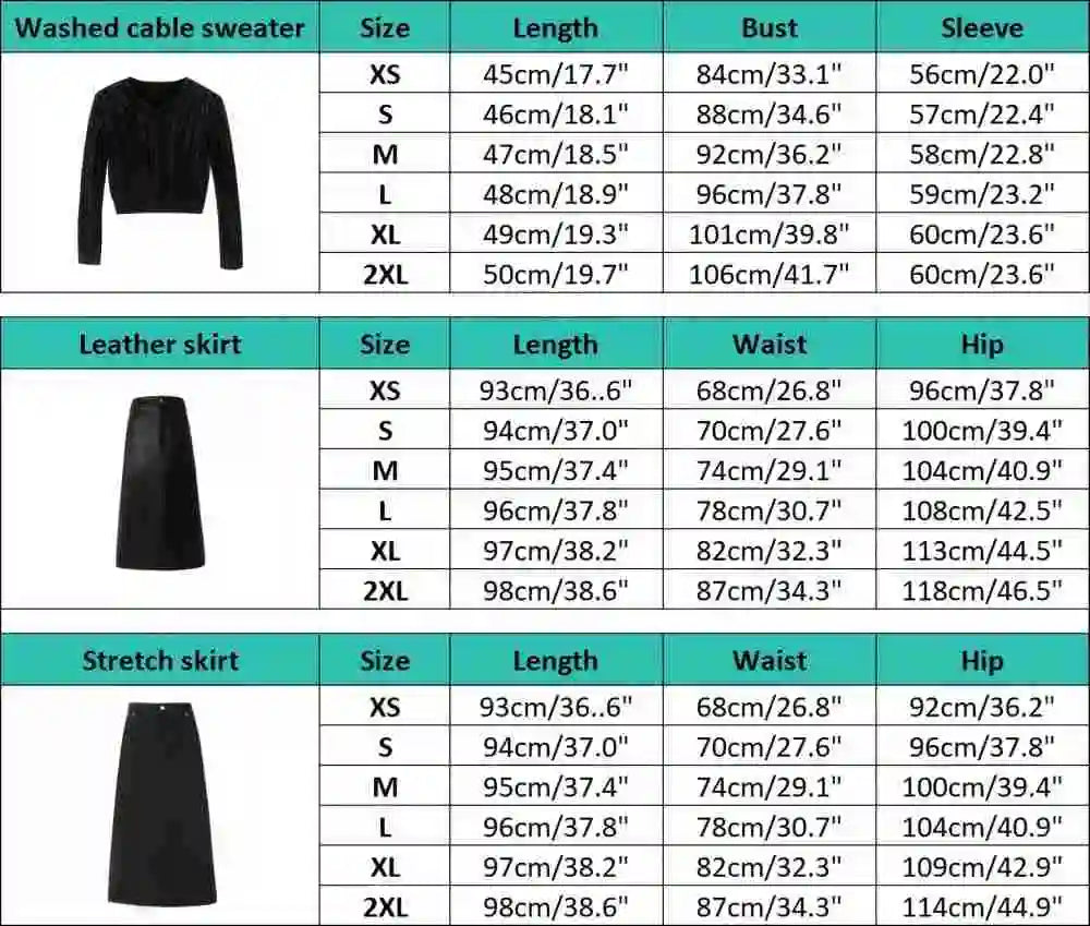 Women's Cable Knit Sweater & Skirt Set