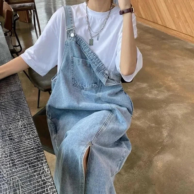 Women's Denim Overall Slip Dress