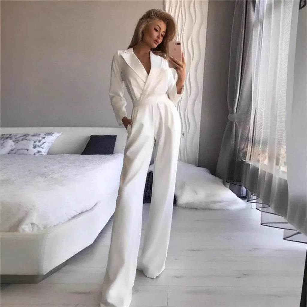 Women's High Waist Office Jumpsuit