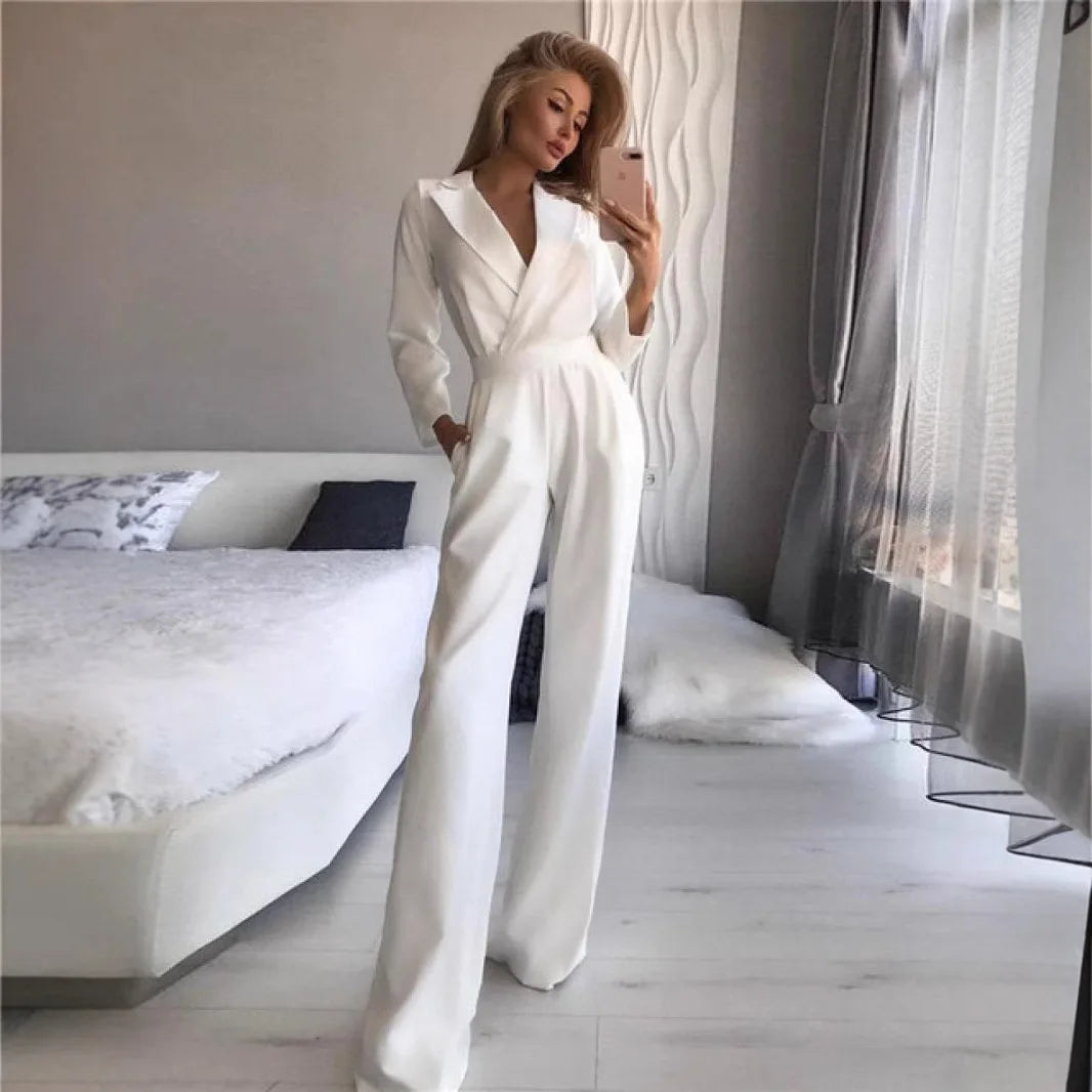 Women's High Waist Office Jumpsuit